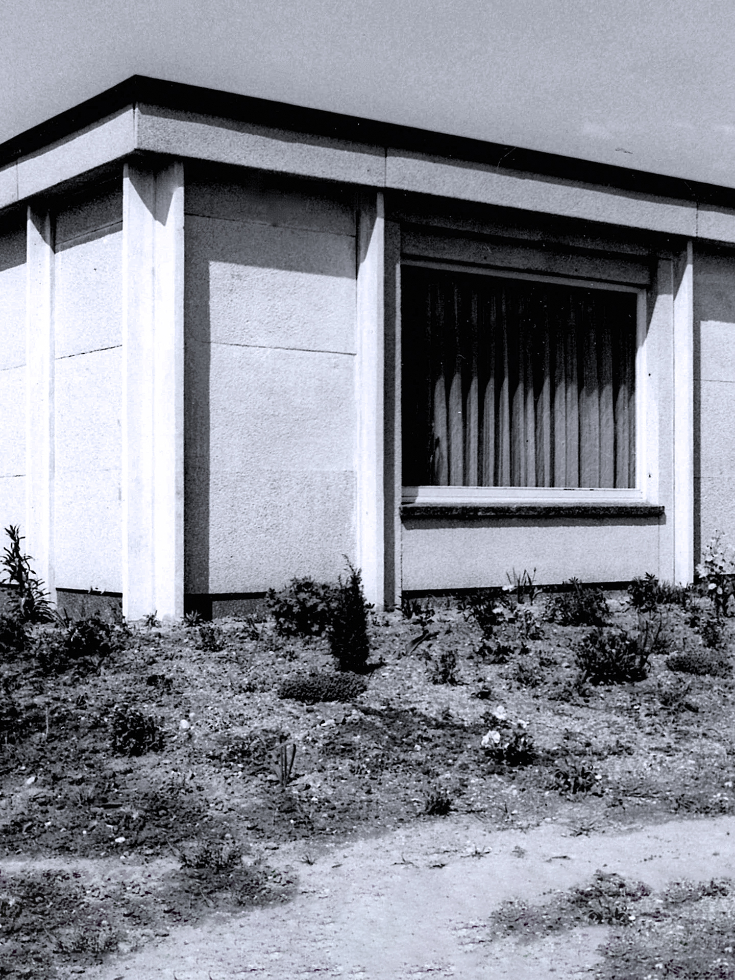 Skelettbauweise mit Schwerbeton aus den 1950er Jahren 