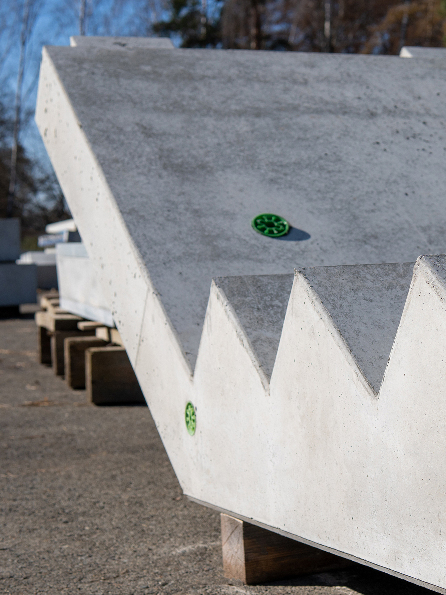 Raumoptimierte Lösung mit integriertem Zwischenpodest 